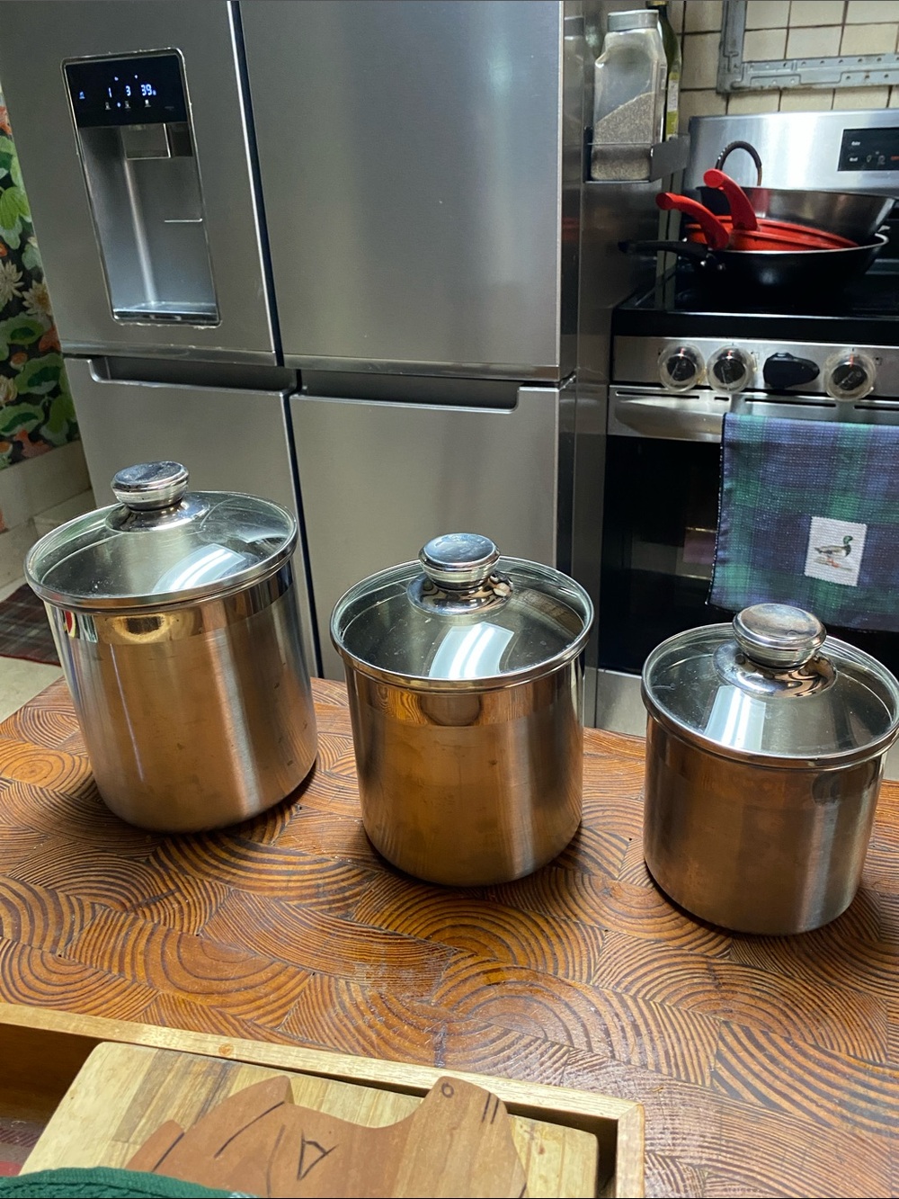 Stainless Steel Kitchen Canister Set - Silver